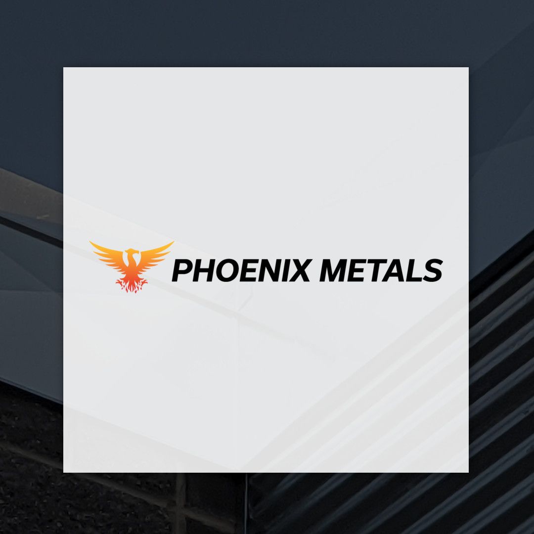 A logo for phoenix metals with a bird on it
