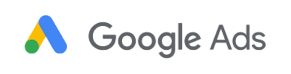 The google ads logo is on a white background.
