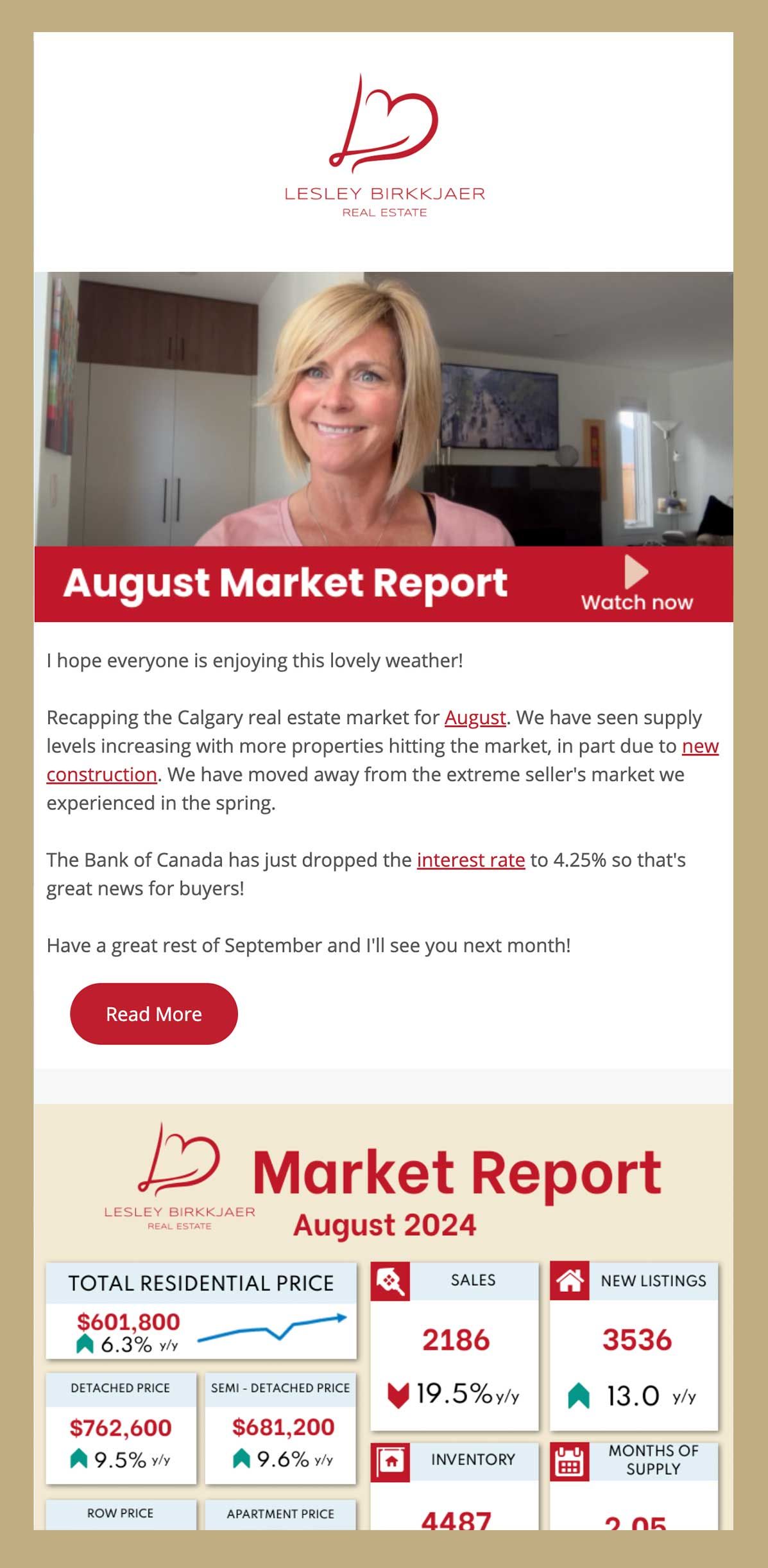 A screenshot of a market report for august 2014
