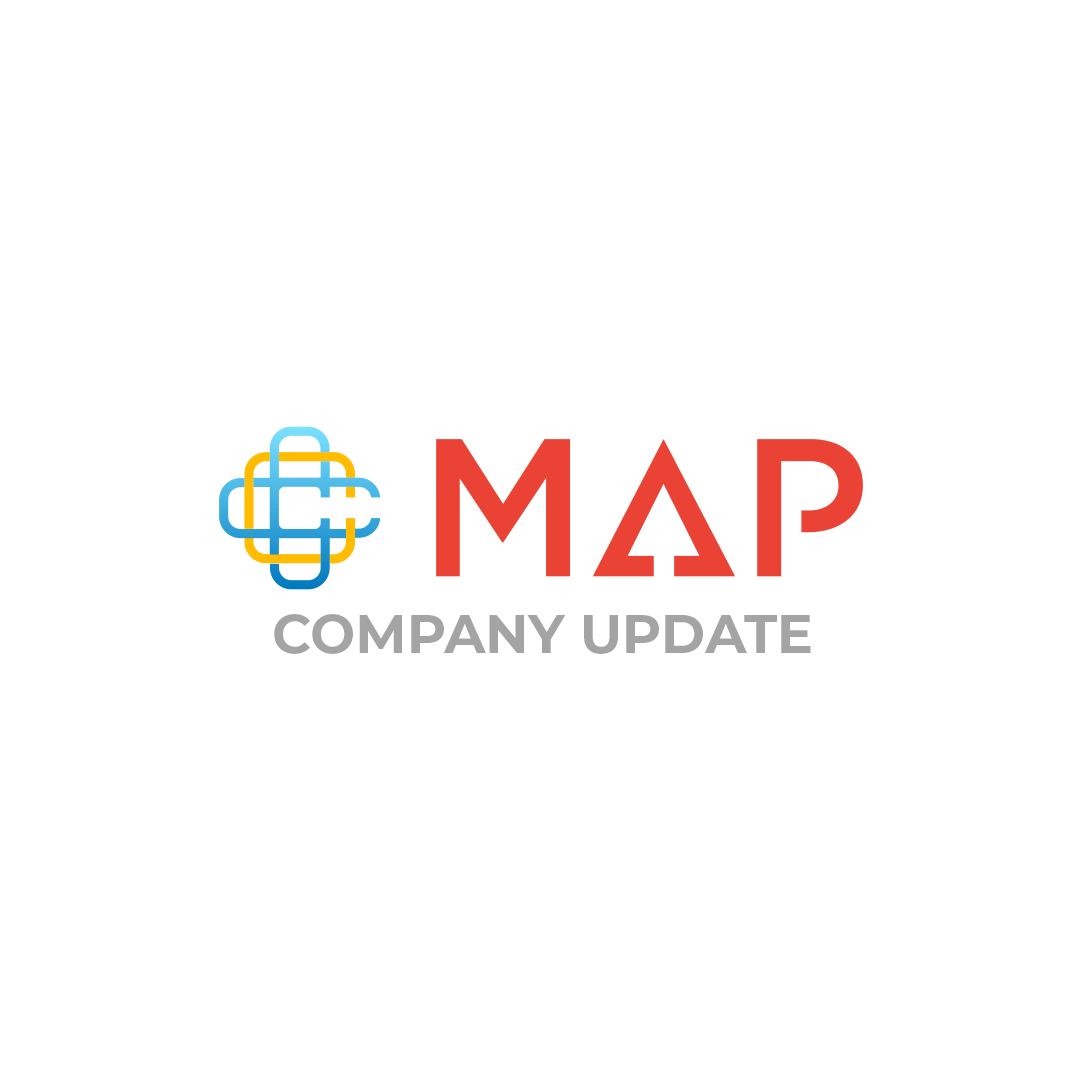 A logo for a company called map company update