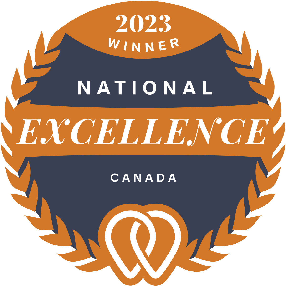 A badge that says national excellence canada on it