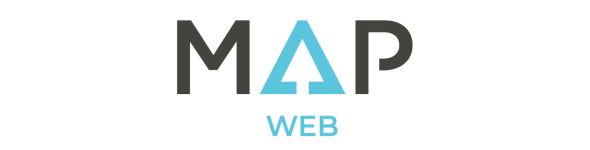 A logo for map web is shown on a white background