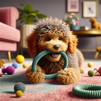 Poodle aggressive chewer toy