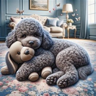 Poodle with Separation Anxiety Toy
