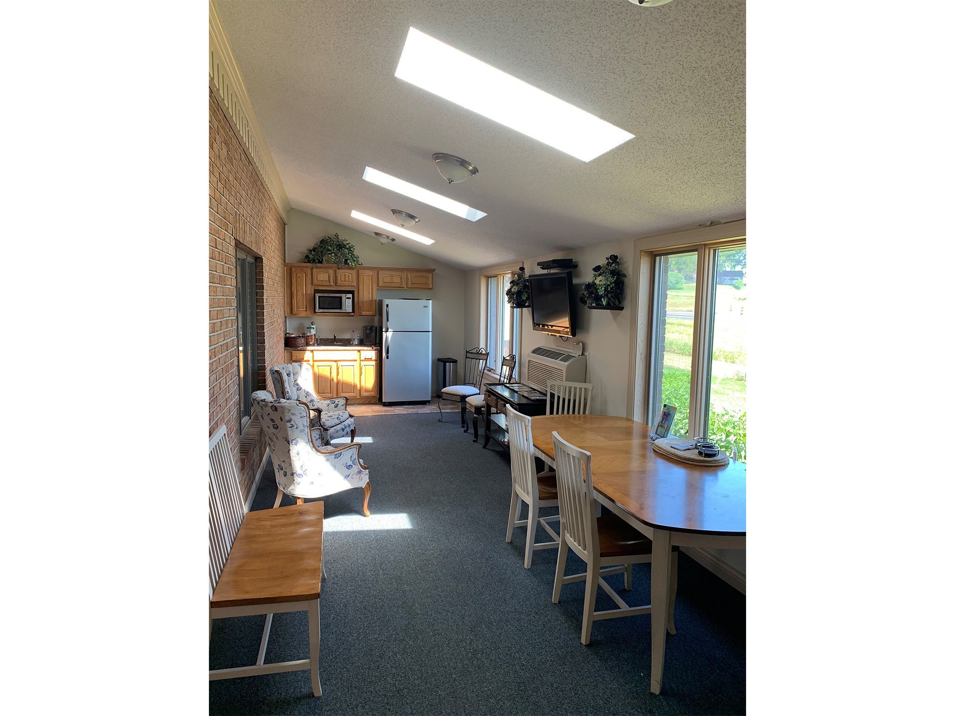 Interior and exterior photos of McHatton-Salder Funeral Chapels in Warsaw, IN.