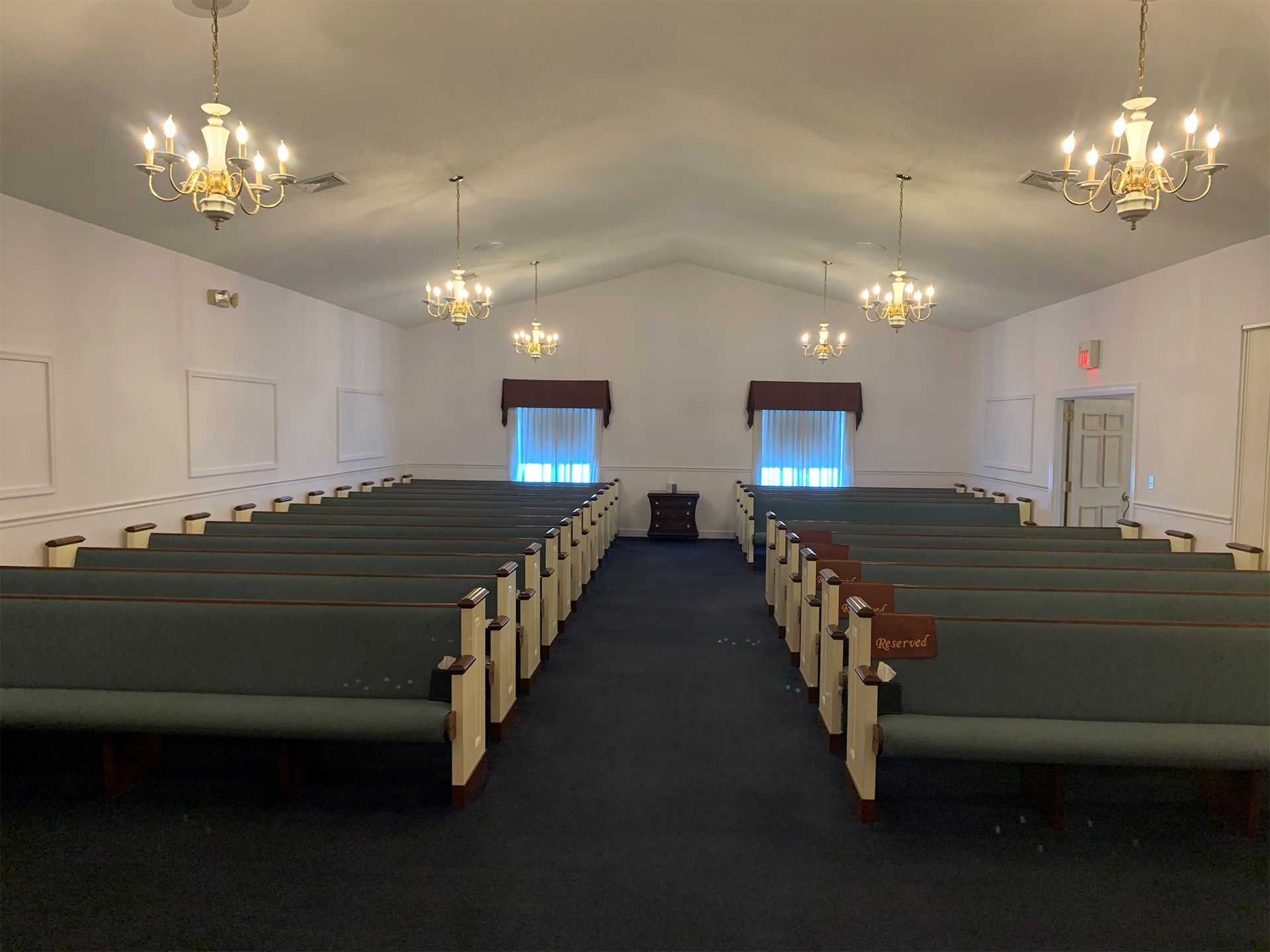 Interior and exterior photos of McHatton-Salder Funeral Chapels in Warsaw, IN.