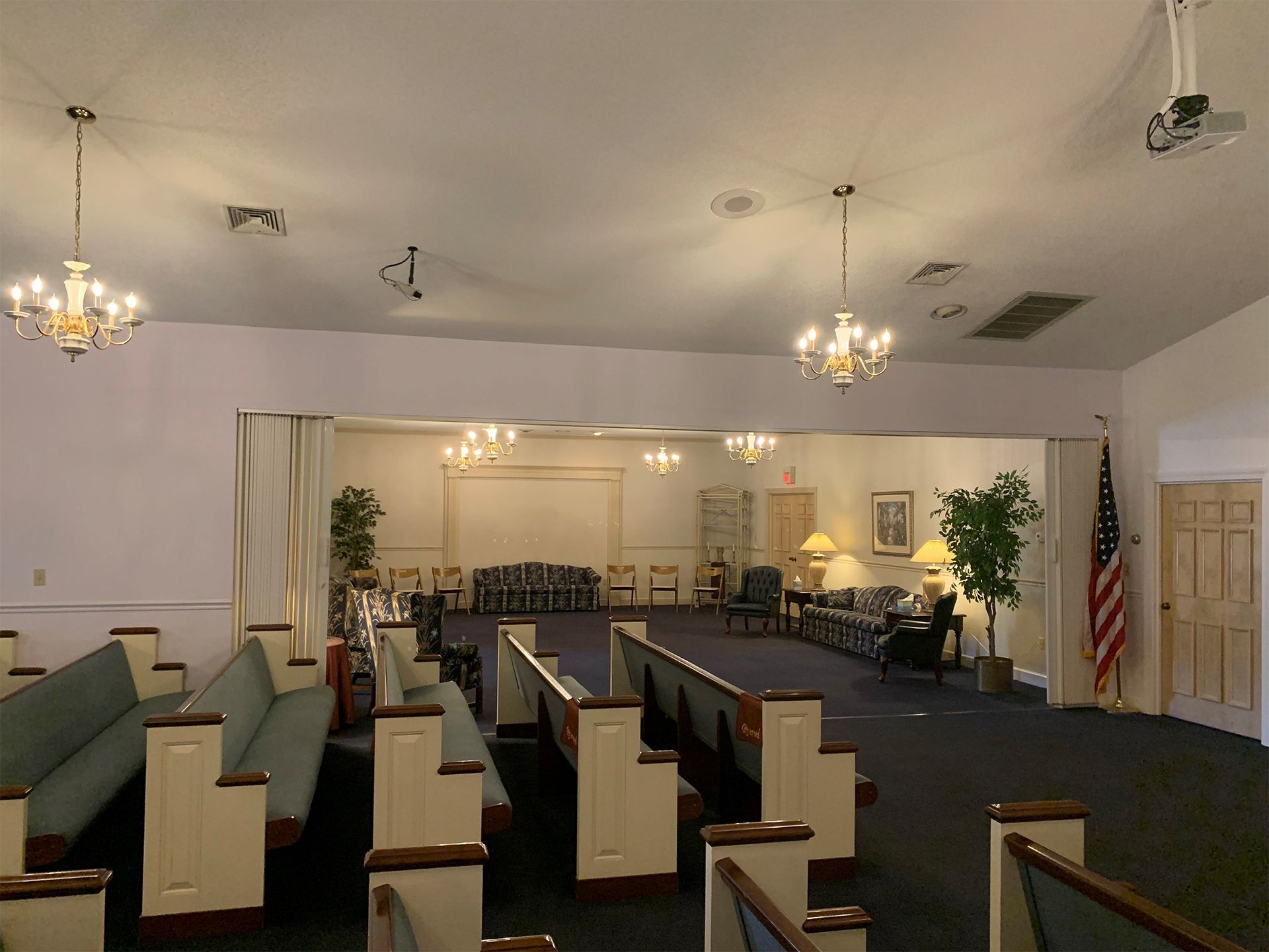 Interior and exterior photos of McHatton-Salder Funeral Chapels in Warsaw, IN.