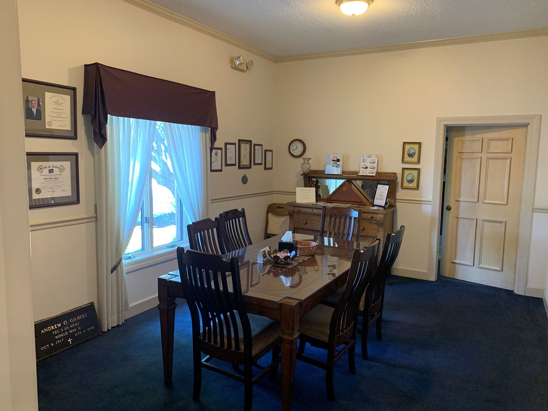 Interior and exterior photos of McHatton-Salder Funeral Chapels in Warsaw, IN.