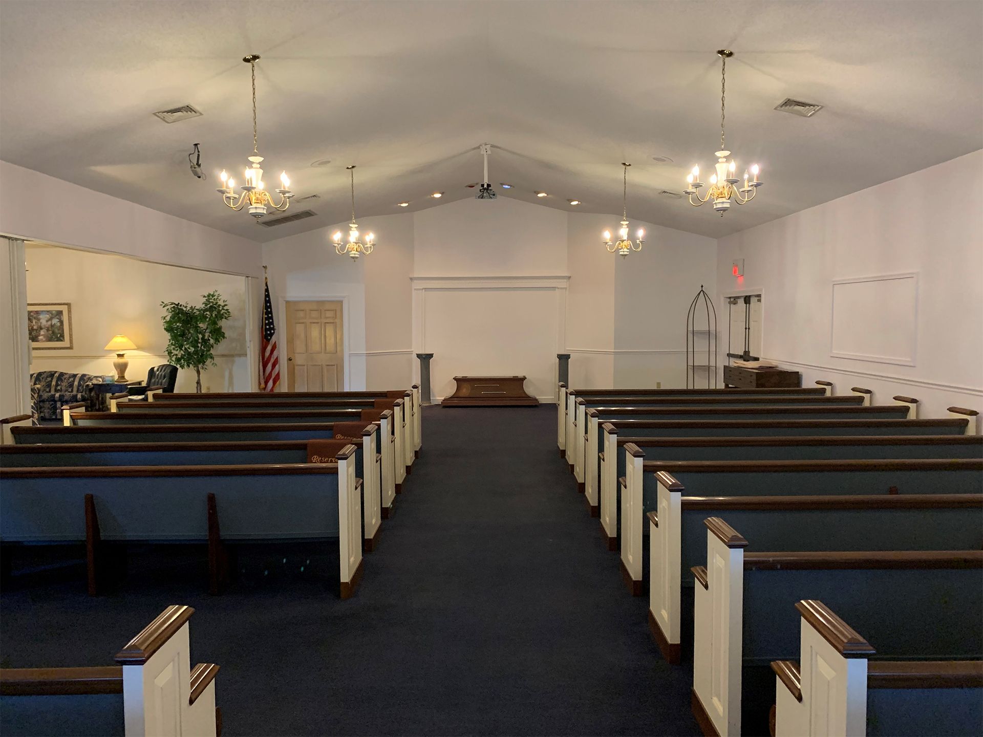 Interior and exterior photos of McHatton-Salder Funeral Chapels in Warsaw, IN.