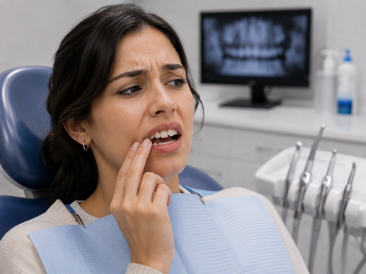 Patient seeking treatment for a broken tooth at Robert A. Lantzy DMD, Chipped or Broken Tooth treatment in Newtown, PA