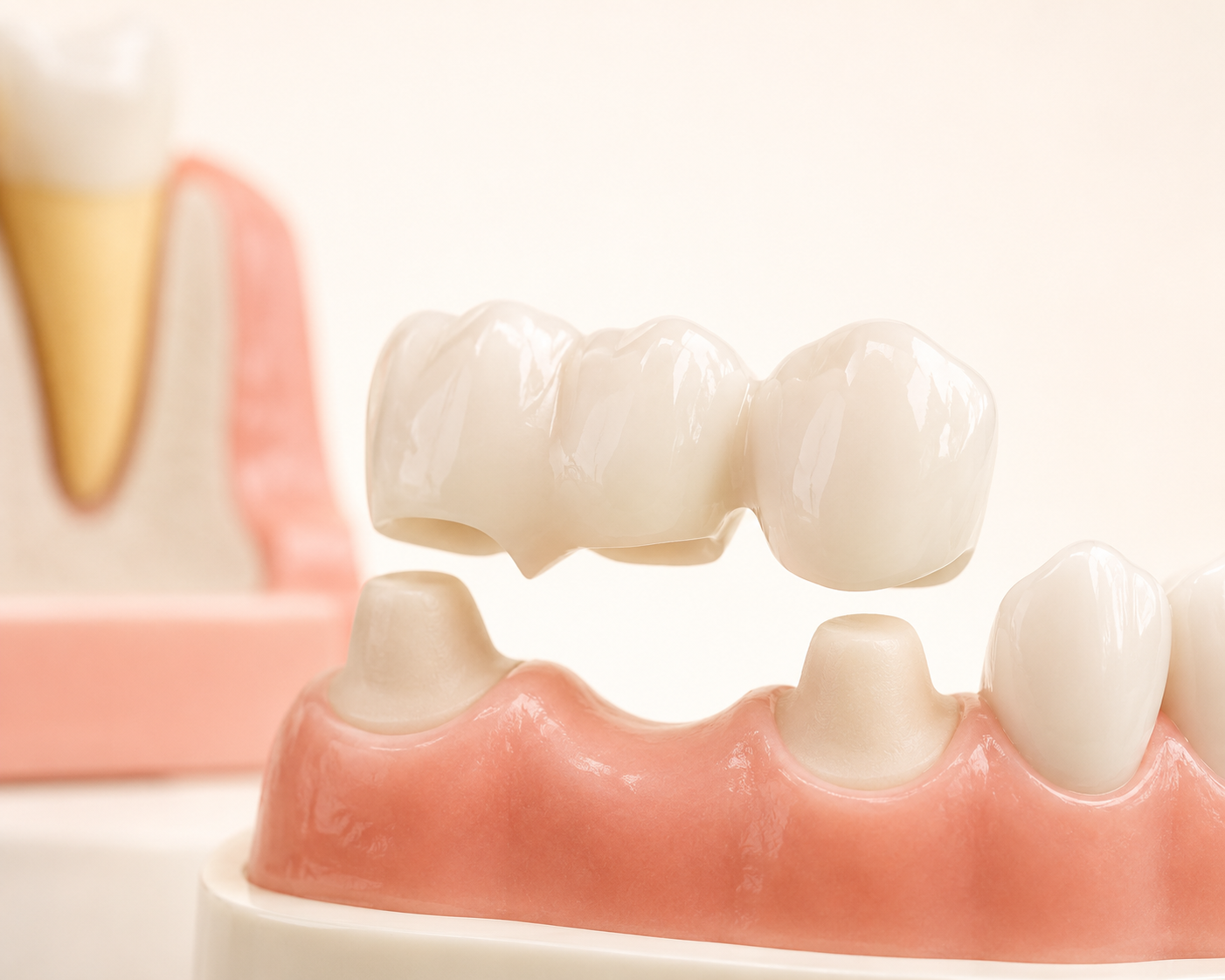 Dental bridge model at Robert A. Lantzy DMD, Dental Bridges in Newtown, PA