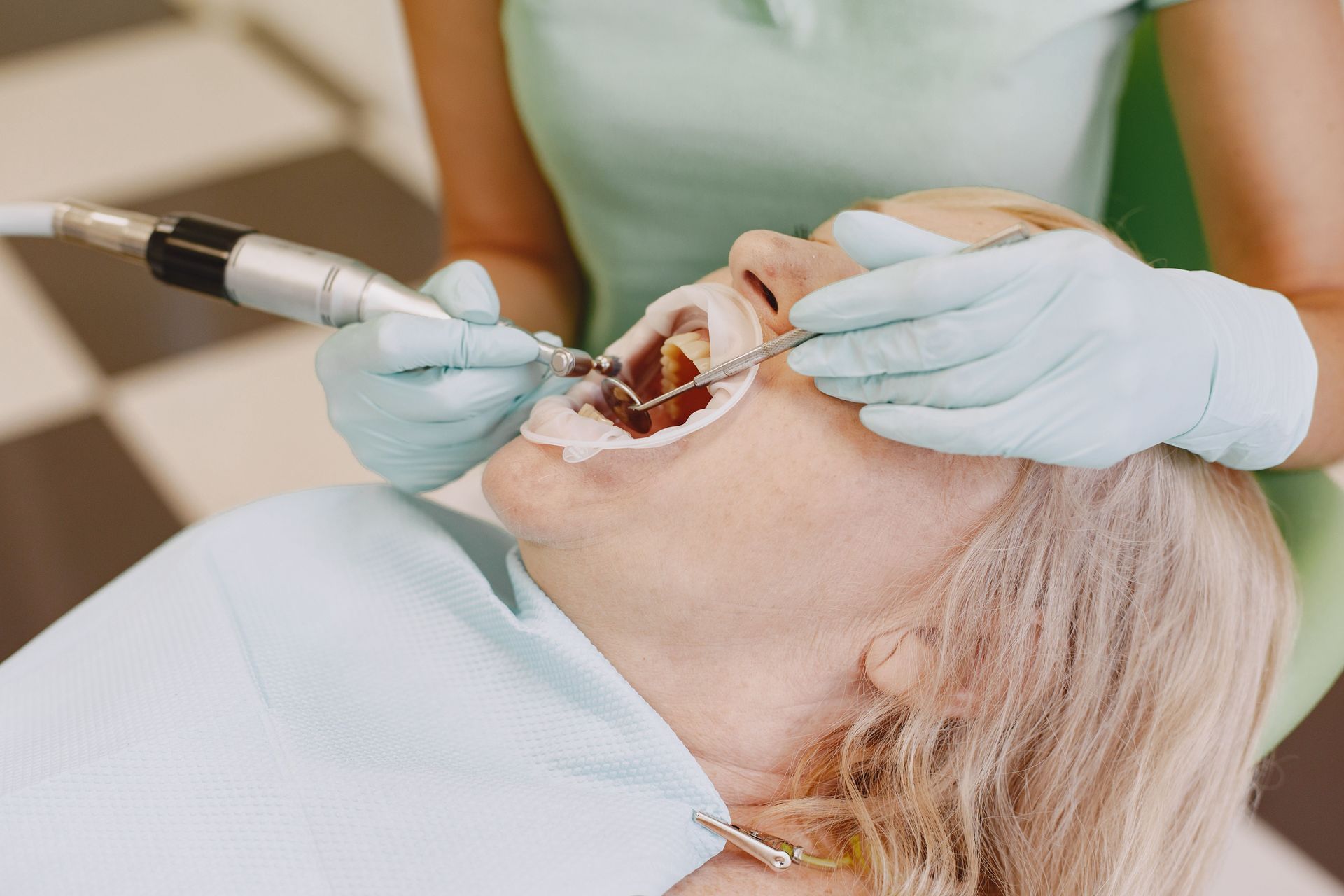 Patient receiving full mouth restoration at Robert A. Lantzy DMD, Full Mouth Restoration & New Teeth in a Day in Newtown, PA