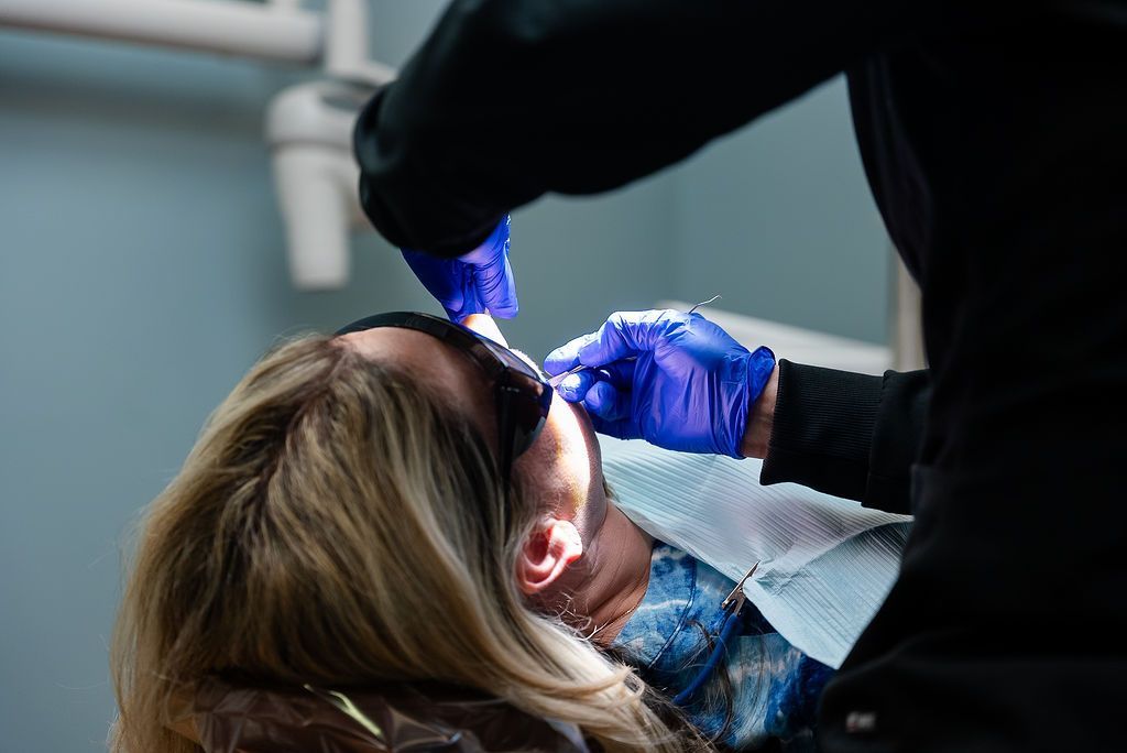 Patient receiving emergency dental treatment at Robert A. Lantzy DMD, Same-Day Emergency Care in Newtown, PA