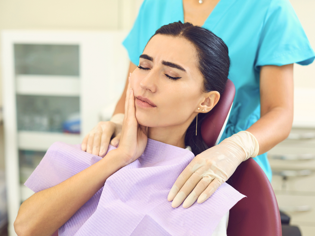 Patient receiving a TMJ evaluation at Robert A. Lantzy DMD, TMJ & Jaw Pain treatment in Newtown, PA