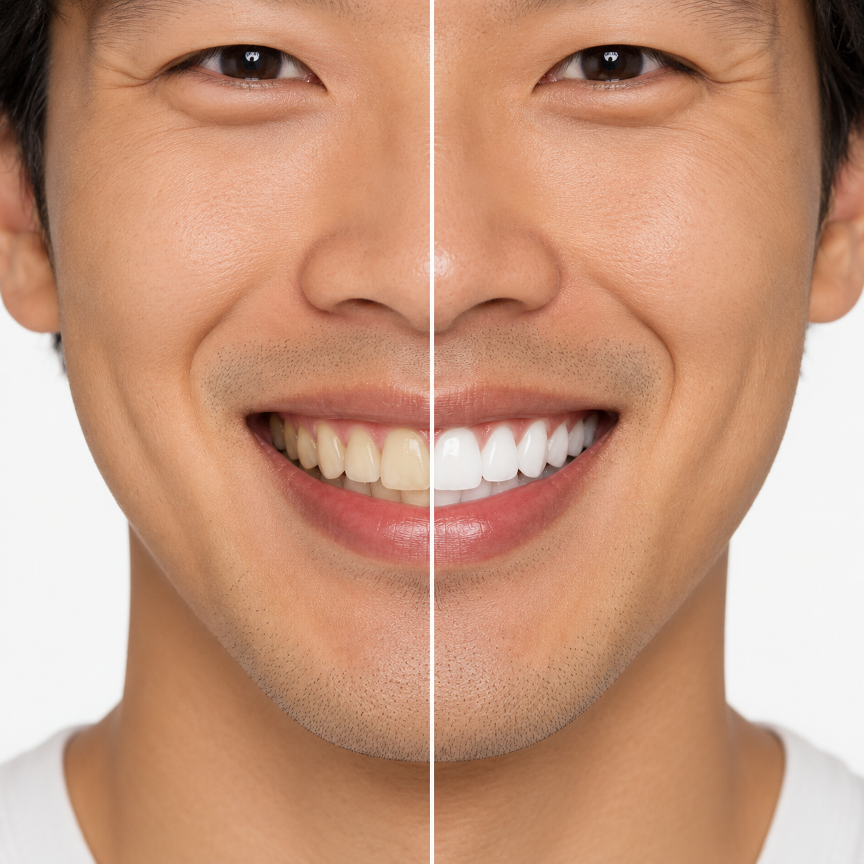 Before-and-after Teeth Whitening results at Robert A. Lantzy DMD, Teeth Whitening in Newtown, PA