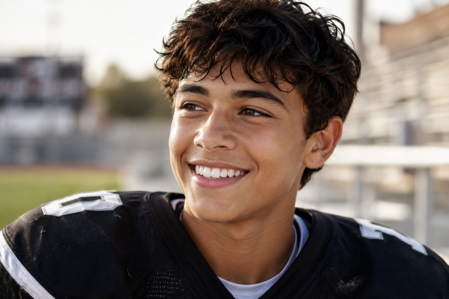 Teen smiling after GLO Teeth Whitening at Robert A. Lantzy DMD, Teeth Whitening in Newtown, PA