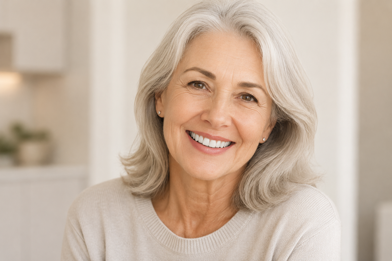 Patient smiling after GLO Teeth Whitening at Robert A. Lantzy DMD, Teeth Whitening in Newtown, PA