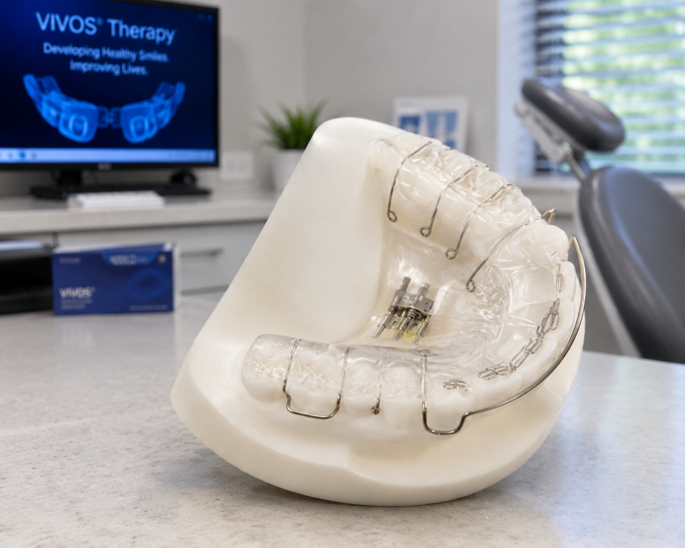 Custom Vivos oral appliance at Robert A. Lantzy DMD, Vivos Therapy in Newtown, PA