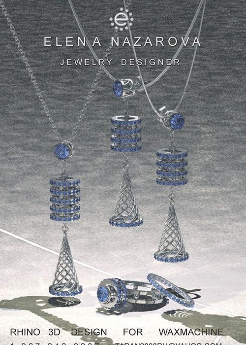 Poster Of Silver Wire and Blue Gemstone Jewelry Designs at Robert A. Lantzy, DMD, LCC in Newtown, PA