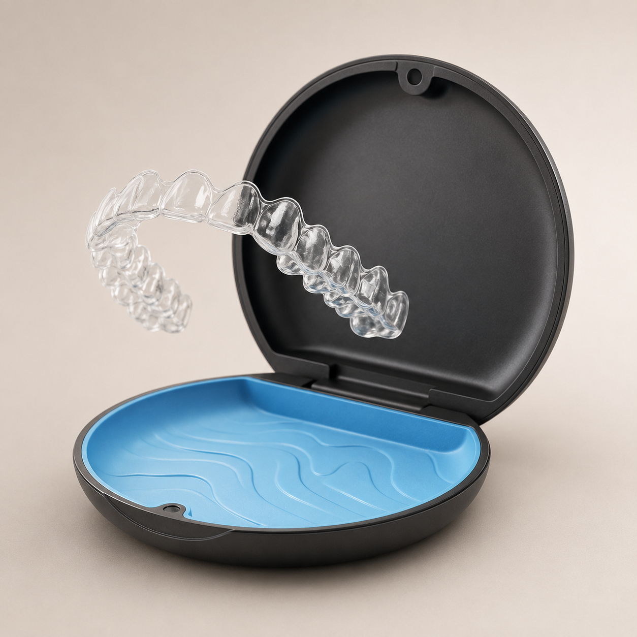 Clear Aligners storage case at Robert A. Lantzy DMD, Clear Aligners in Newtown, PA