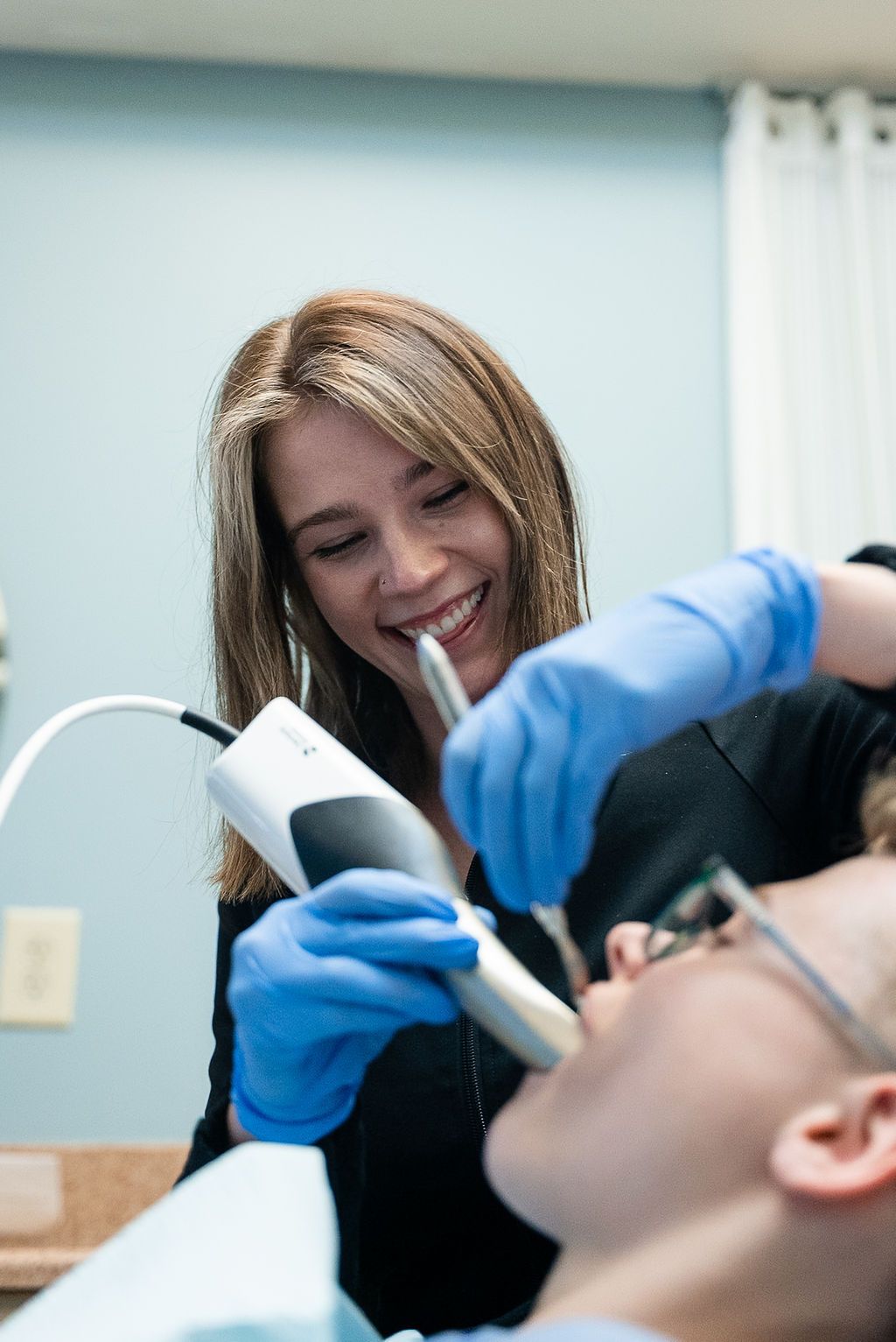 Child receiving an airway evaluation at Robert A. Lantzy DMD, Guided Growth for Kids in Newtown, PA