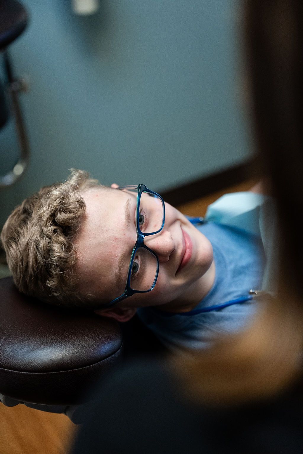 Young patient during a dental visit at Robert A. Lantzy DMD, Guided Growth for Kids in Newtown, PA