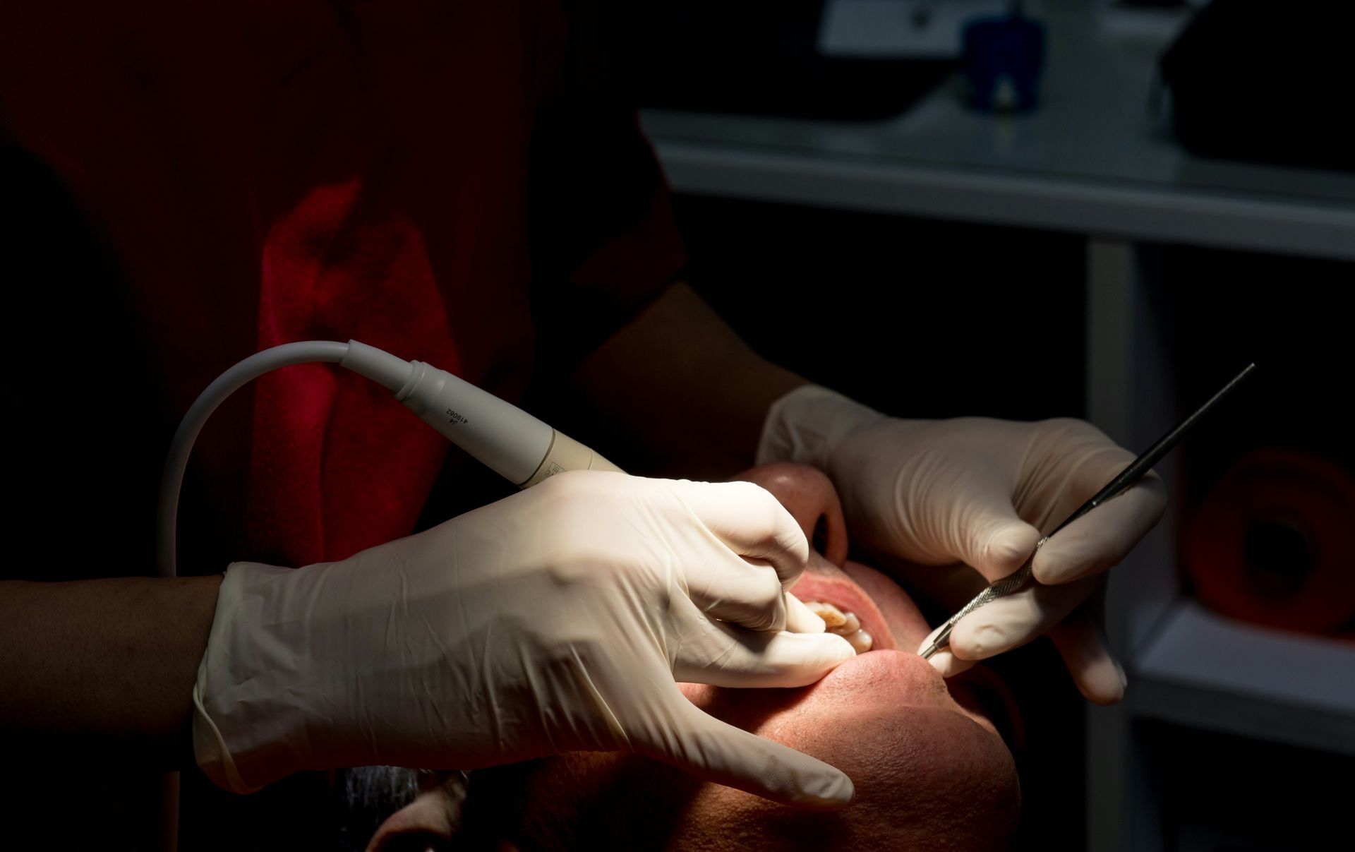 Patient undergoing a dental health assessment at Robert A. Lantzy DMD, ReCODE Protocol in Newtown, PA