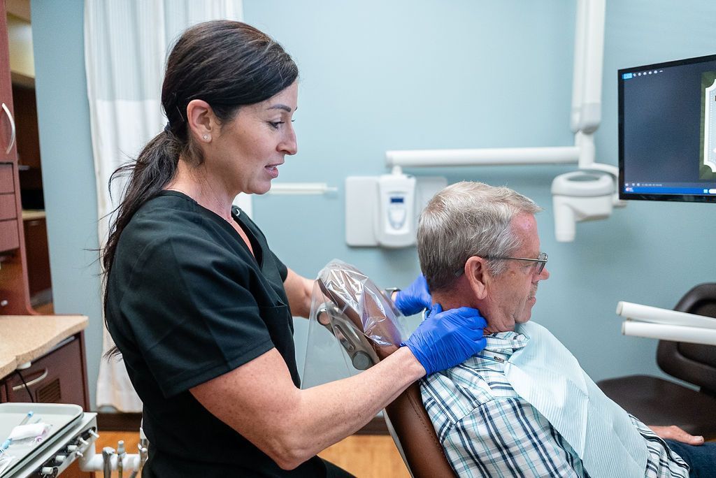 Patient receiving a ReCODE evaluation at Robert A. Lantzy DMD, Dementia Protocol in Newtown, PA