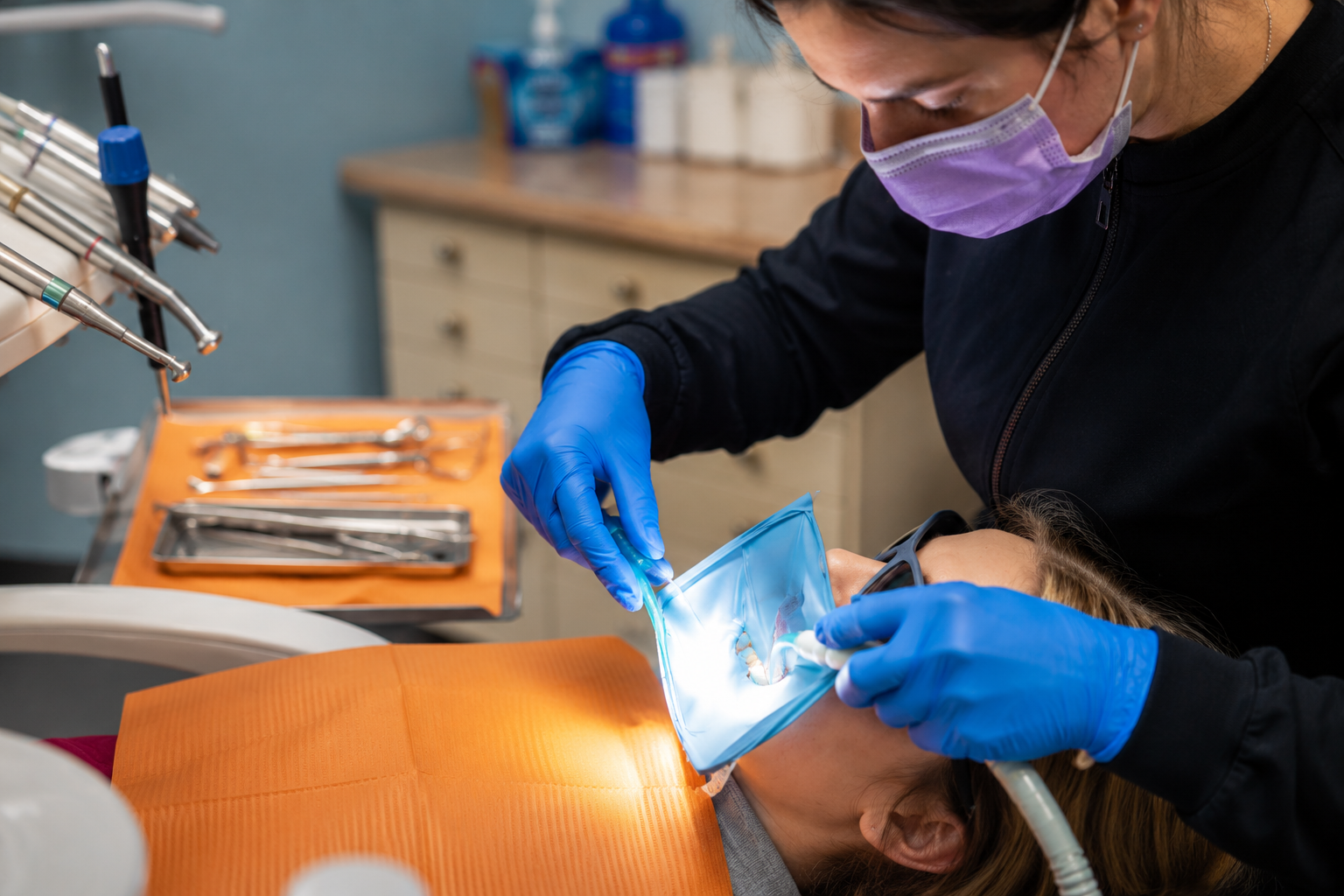 Dentist preparing for SMART Amalgam Removal at Robert A. Lantzy DMD in Newtown, PA