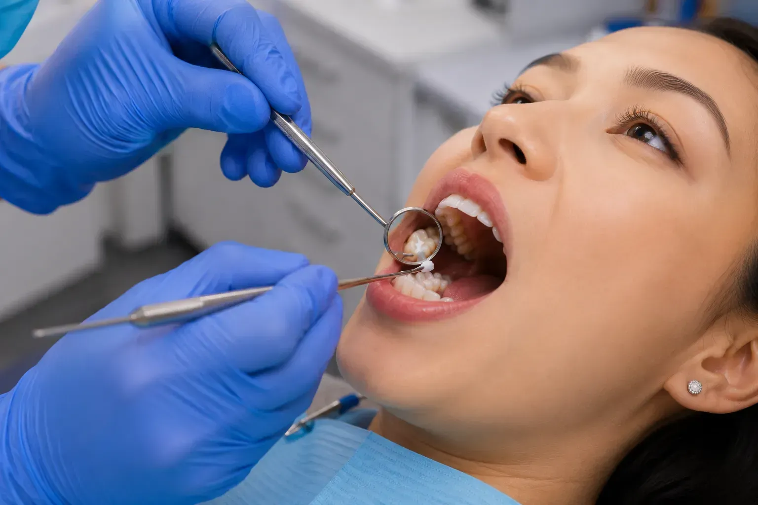 Patient receiving dental sealants at Robert A. Lantzy DMD, Dental Sealants in Newtown, PA