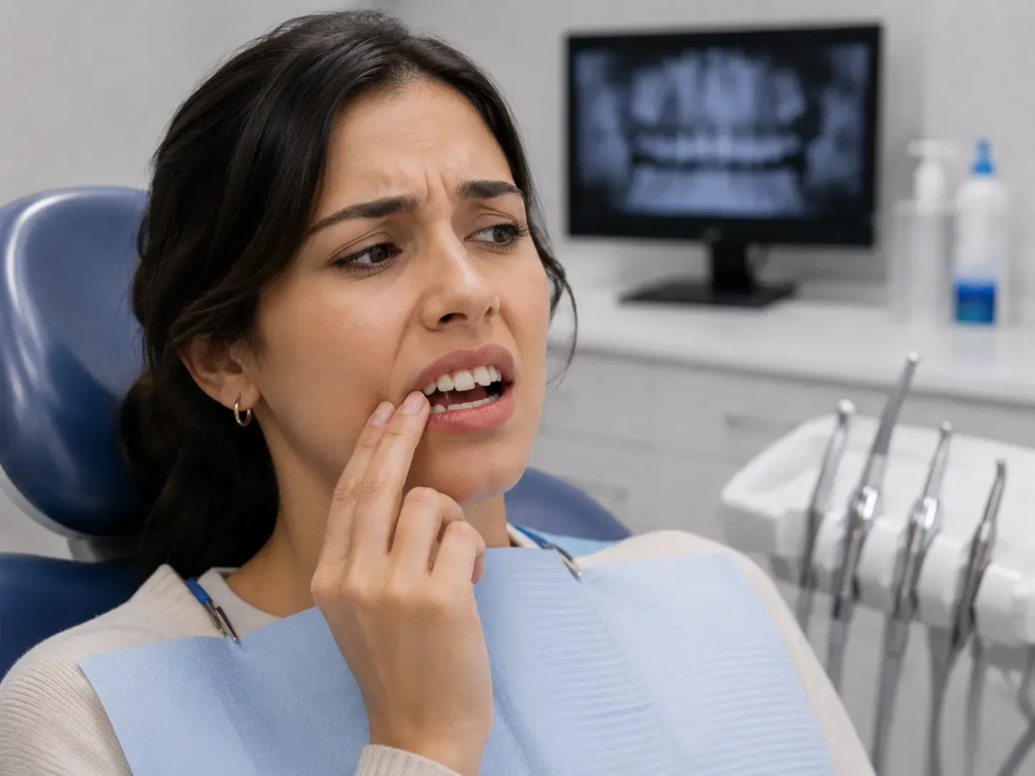 Patient seeking treatment for a broken tooth at Robert A. Lantzy DMD, Chipped or Broken Tooth treatment in Newtown, PA