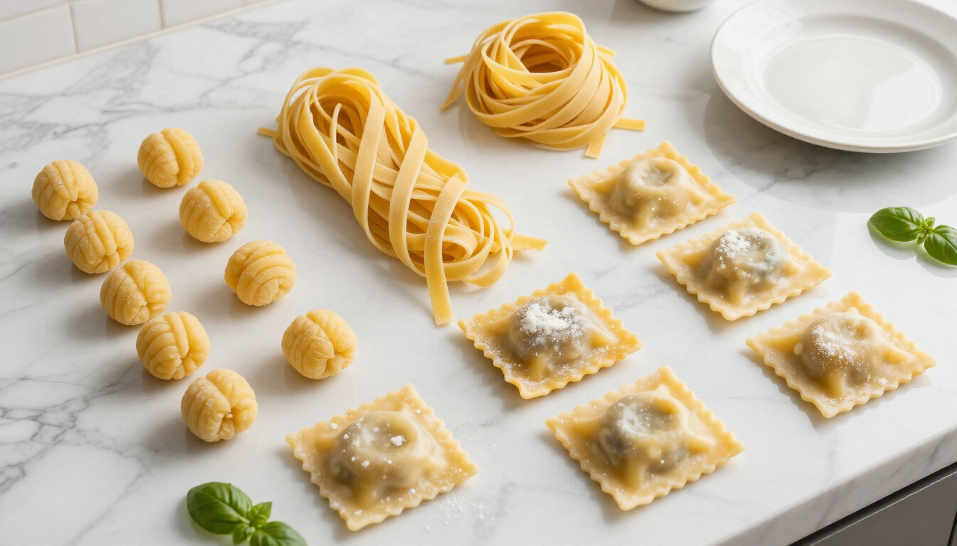 Variedad de pastas frescas mayoristas