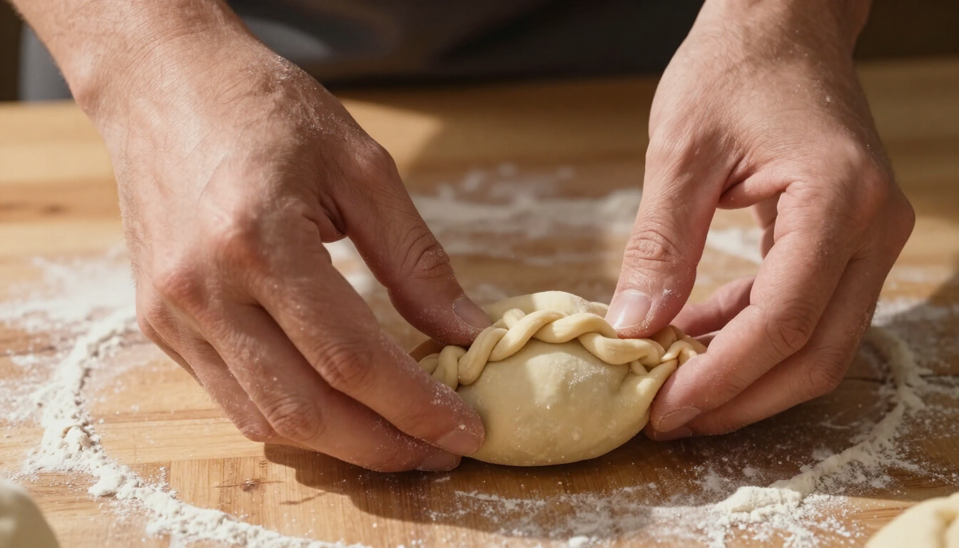 Proceso de cierre de empanada