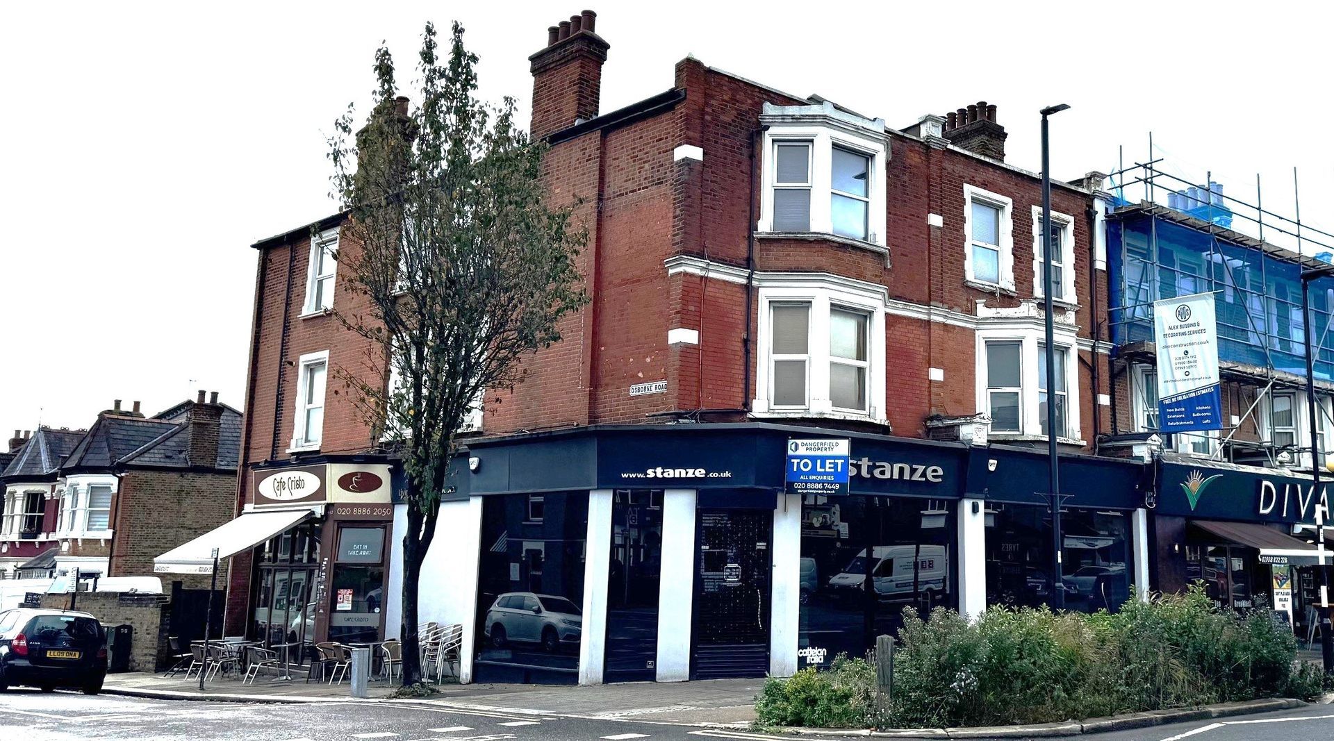 DOUBLE FRONTED SHOP (CLASS E USE) 1,463 SQFT
(AND REAR YARD WITH PLANNING)
FOR SALE OR TO LET