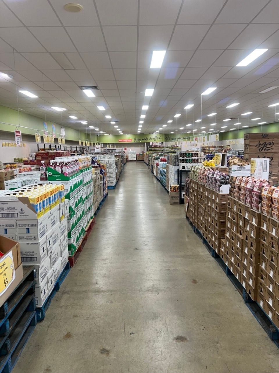Aisles of Large Displays of Specials — Discount Groceries in Ballarat