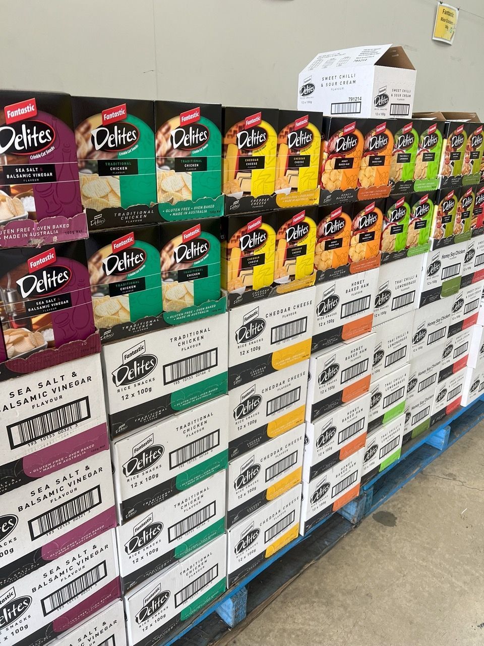 Delites Display on Pallets — Discount Groceries in Ballarat
