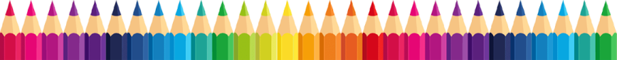 A blurred, colorful array of pencils against a white background, showcasing a spectrum of shades from red to green.