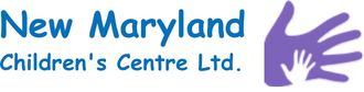 Logo for New Maryland Children's Centre Ltd., featuring blue text and a purple hand holding a smaller, white hand.
