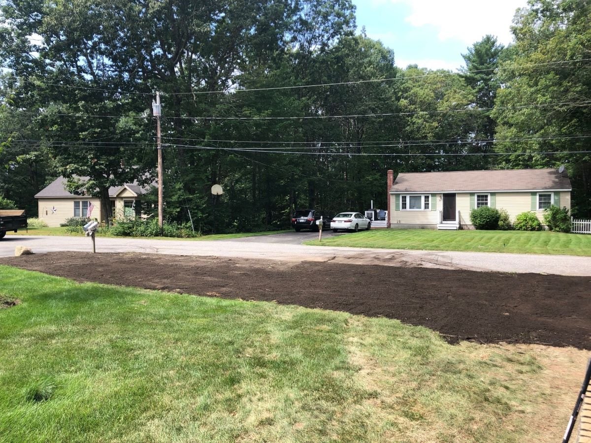 Installation of a new lawn in Windham Maine