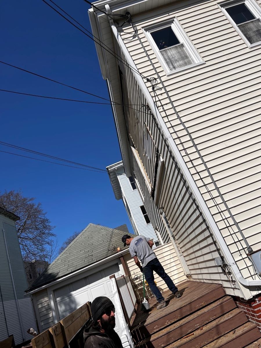 After photo of a 2nd story deck teardown