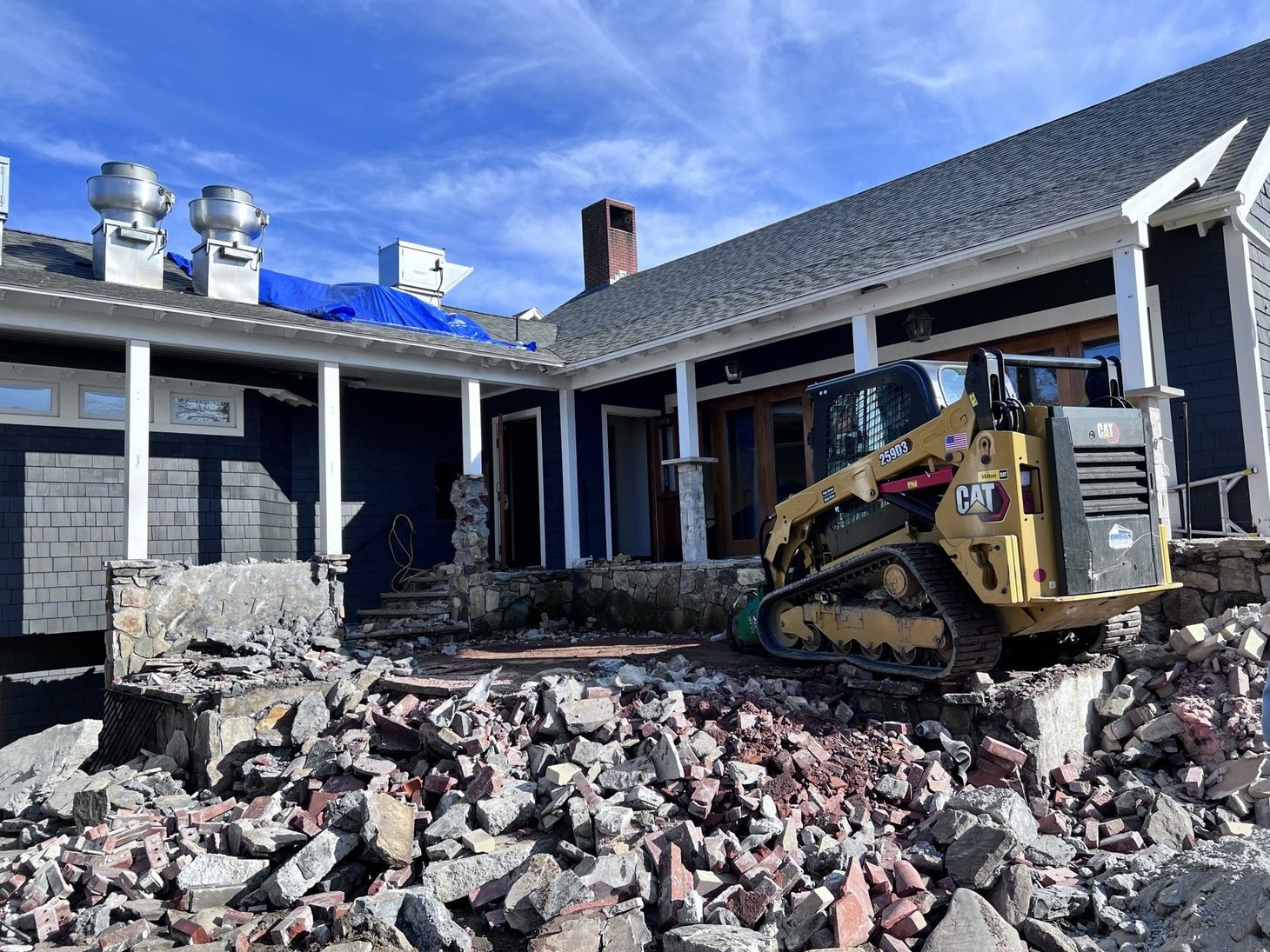 Concrete removal of a home completed by Briggs Contracting
