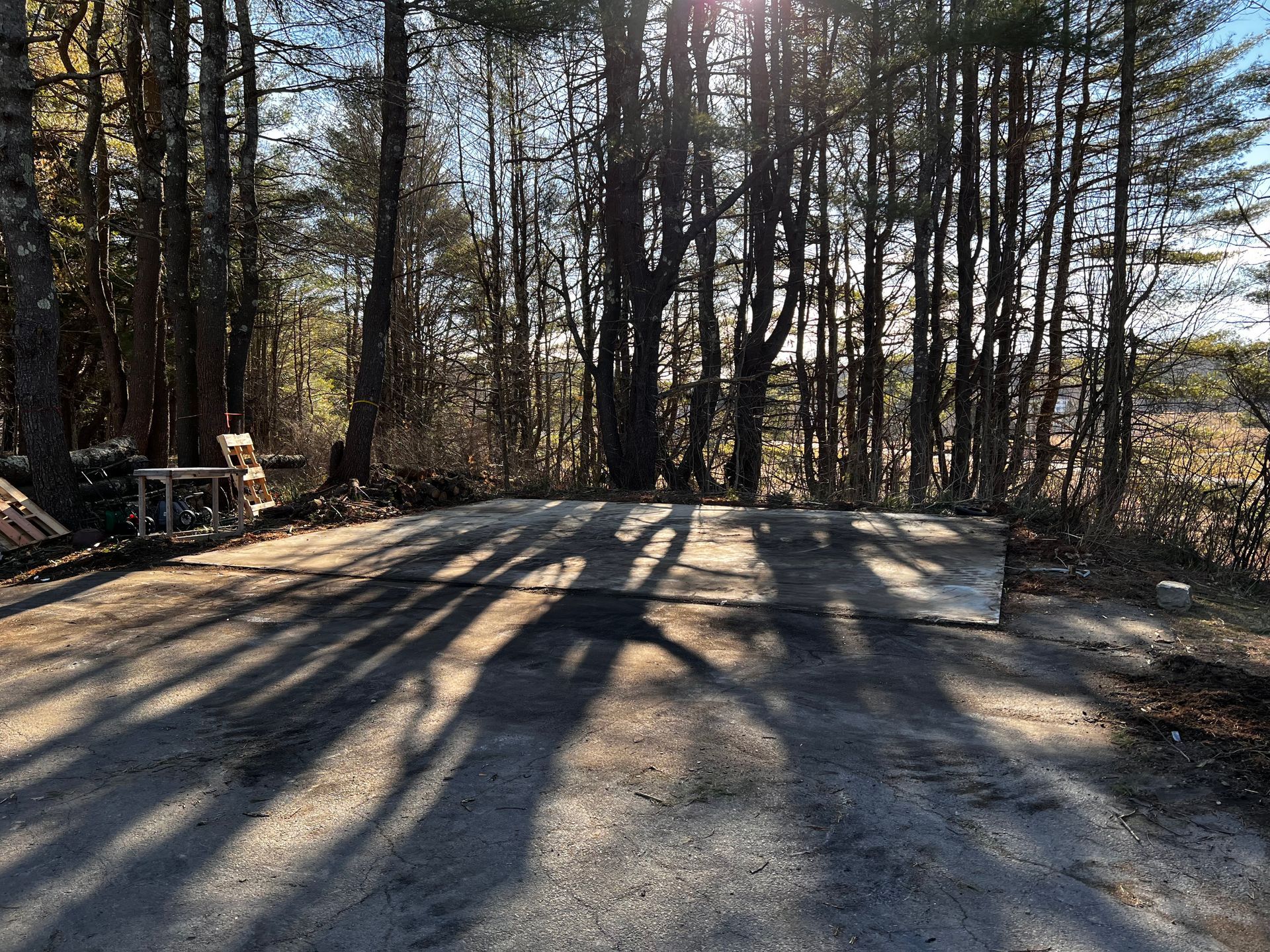 After garage demolition in Southern Maine