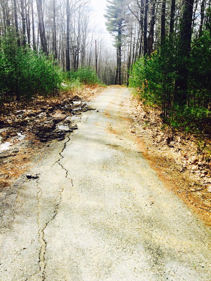 Before photo of driveway rocking