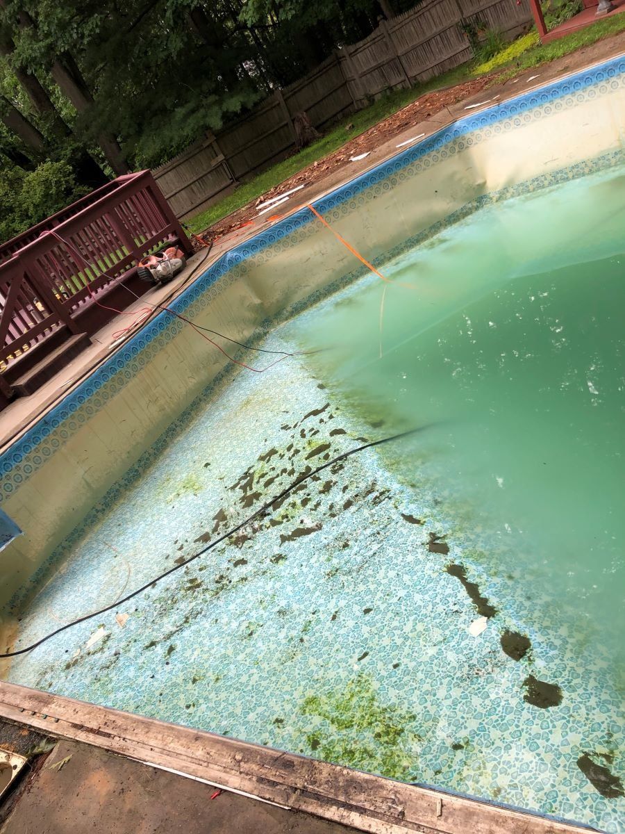Old Pool Removal in South Portland, ME.