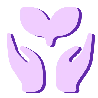 Pink hands with heart