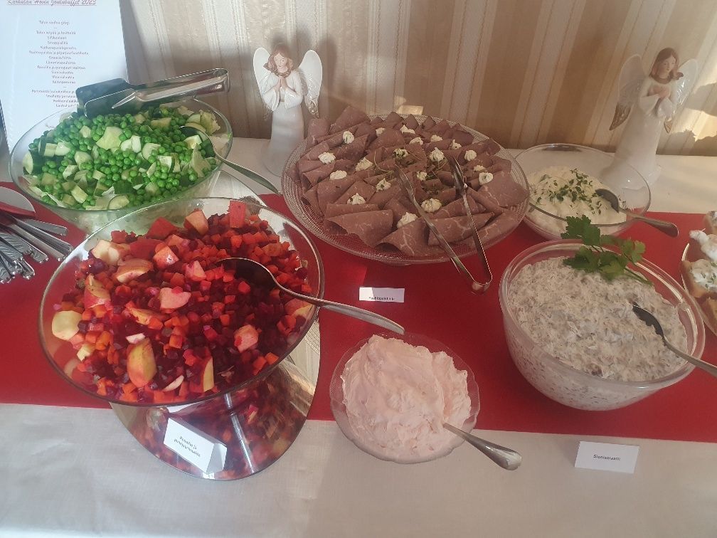 There are many different types of food on the table.