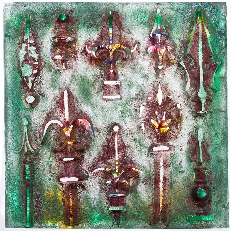 A painting with a lot of different objects on it