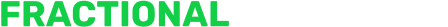 Green “FRACTIONAL” logo text on a white background