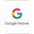 Google Partner logo with multicolored Google “G” above black text