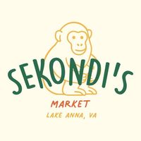 Sekondi's Market logo with a line-art monkey and text “Lake Anna, VA”